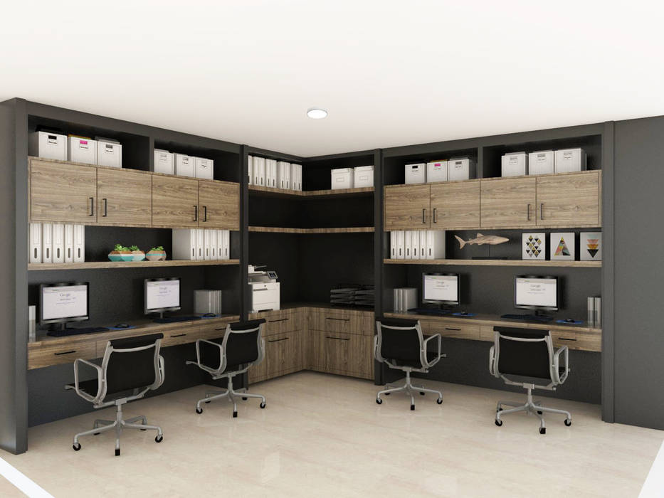 Admin Office, KONCEPTO INTERIOR DESIGN STUDIO KONCEPTO INTERIOR DESIGN STUDIO Study/office