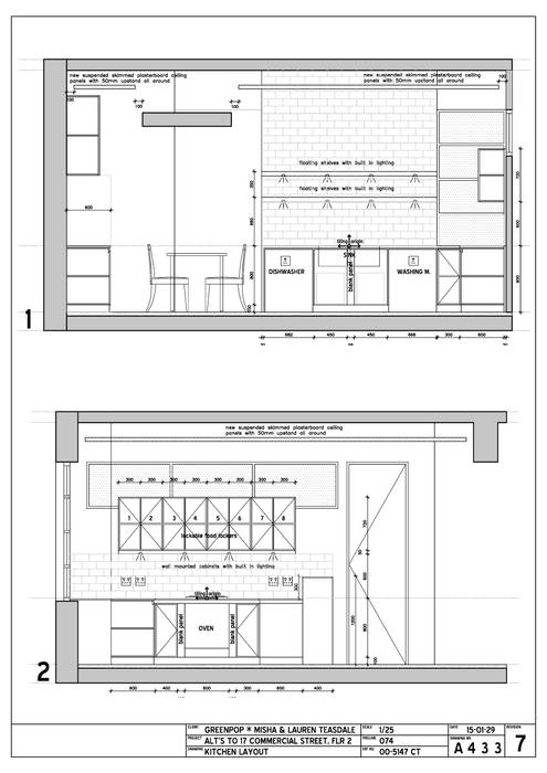kitchen elevation drawings Till Manecke:Architect Modern Kitchen