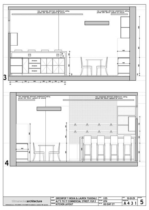 kitchen elevation drawings Till Manecke:Architect Modern kitchen