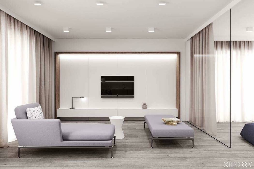 客廳裝修 深白舍空間設計工作室 Modern living room Sofas & armchairs