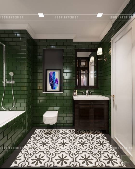 Thiết kế căn hộ Vinhomes Golden River - Phong cách thiết kế mang tiếng vọng xưa, ICON INTERIOR ICON INTERIOR Phòng tắm phong cách châu Á đông dương