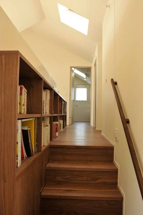 松原の家, HAN環境・建築設計事務所 HAN環境・建築設計事務所 Modern corridor, hallway & stairs