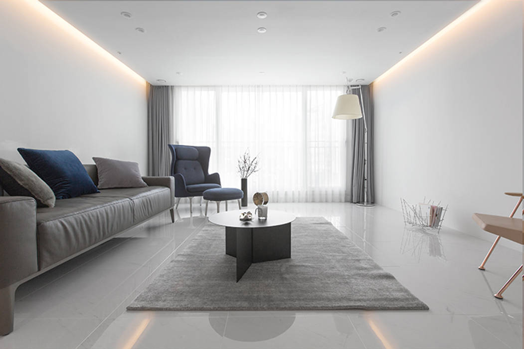 화이트 톤으로 모던하고 미니멀하게 꾸민 30평대 아파트 인테리어, husk design 허스크디자인 | 호미파이 & homify