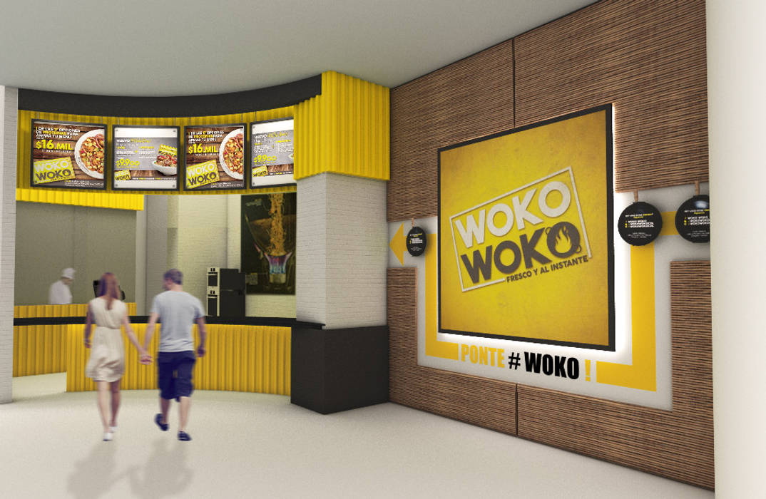 Woko Woko Diseñador Paul Soto Espacios comerciales Aluminio/Cinc Restaurantes