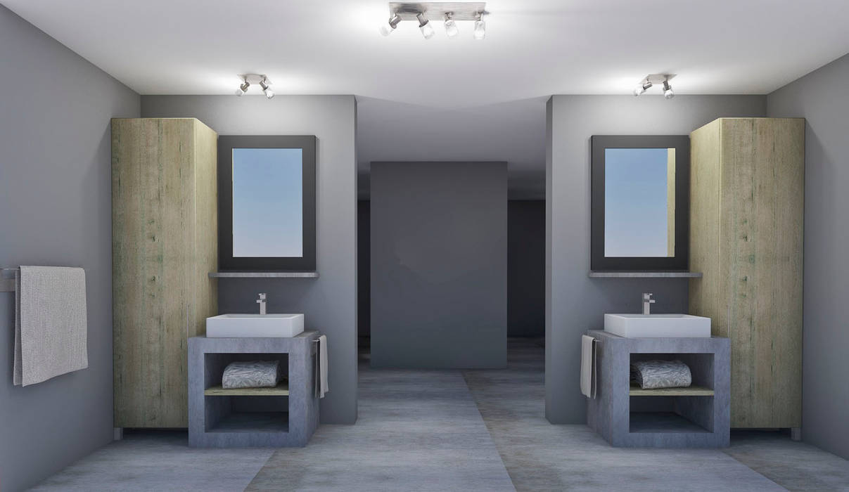 Bathroom Design - House Booysen, LINE Creative Interiors LINE Creative Interiors