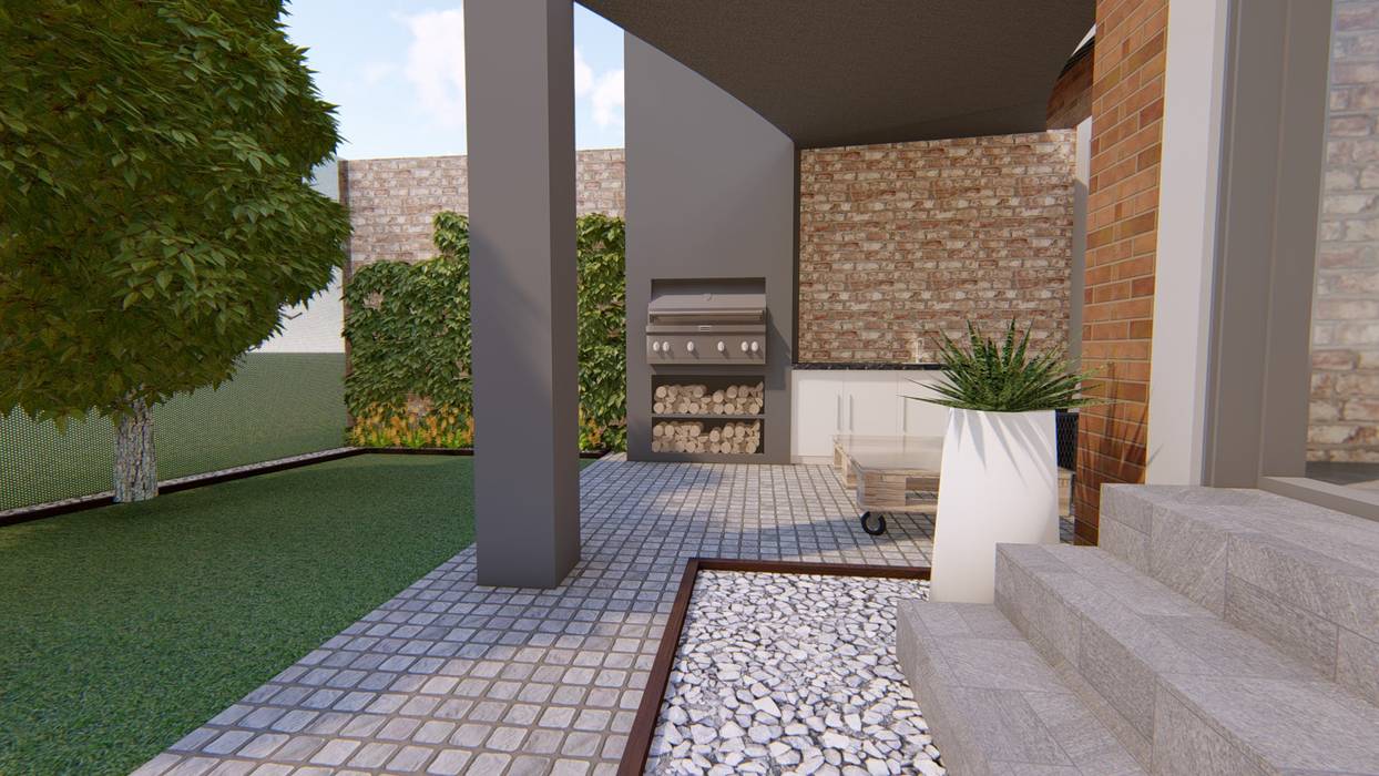 Patio Design - House Le Roux, LINE Creative Interiors LINE Creative Interiors