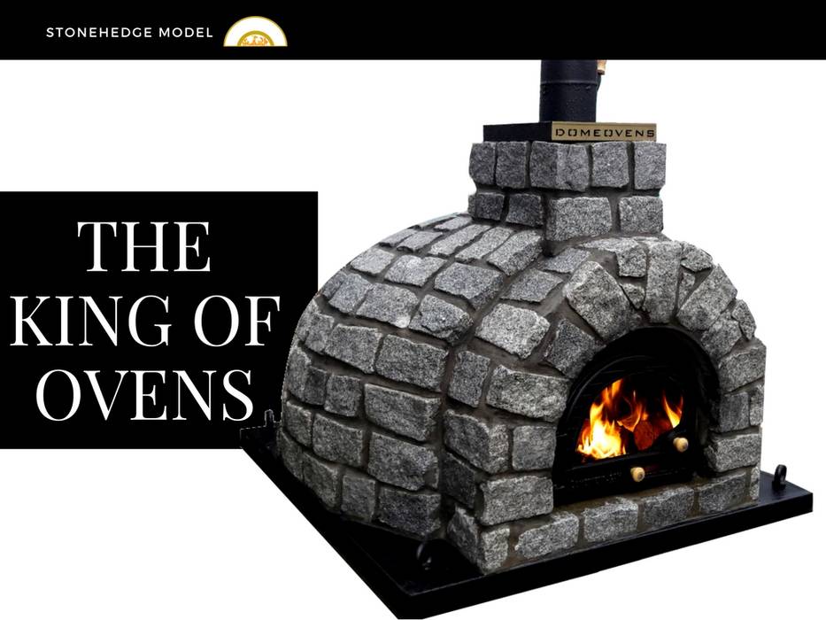 Wood - fired pizza oven , Dome Ovens® Dome Ovens® 地中海デザインの テラス