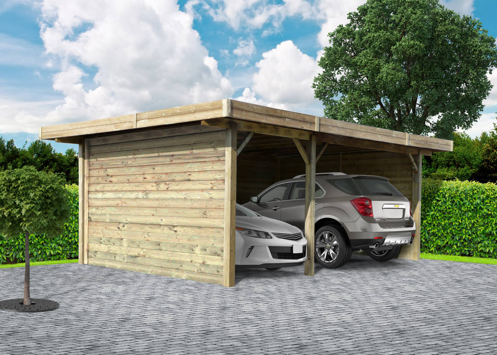 Gazebo e pergole da giardino, ONLYWOOD ONLYWOOD Garajes abiertos Madera Acabado en madera