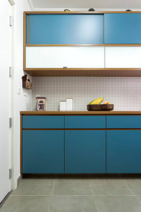 Cozinha Formica Azul Com Madeira Por Estudio Piloti Arquitetura Minimalista Homify