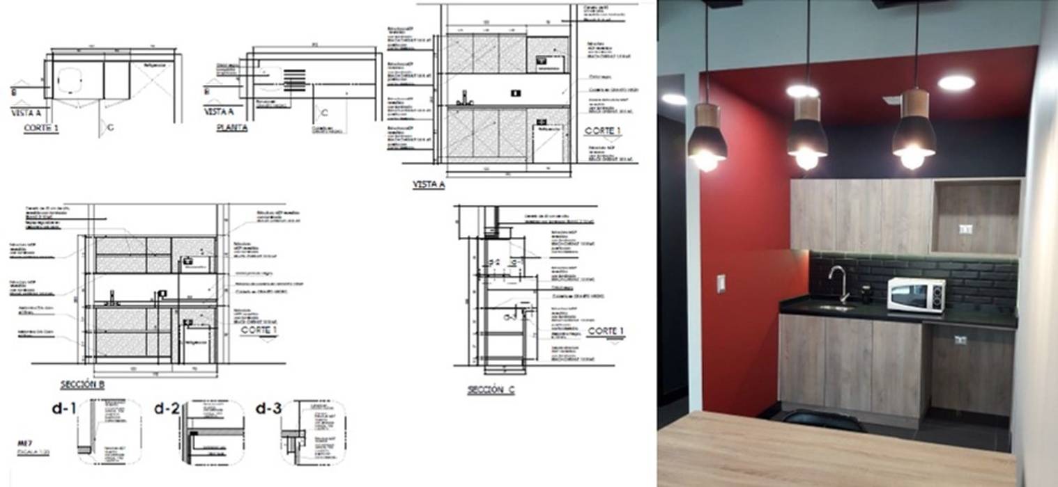 kitchenette, Arq Darwin Machiste Arq Darwin Machiste Кухня Дерево Дерев'яні