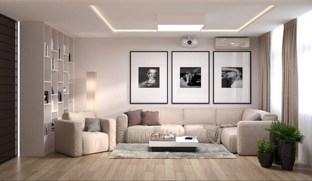 Квартира студия , kustovdesign kustovdesign Living room
