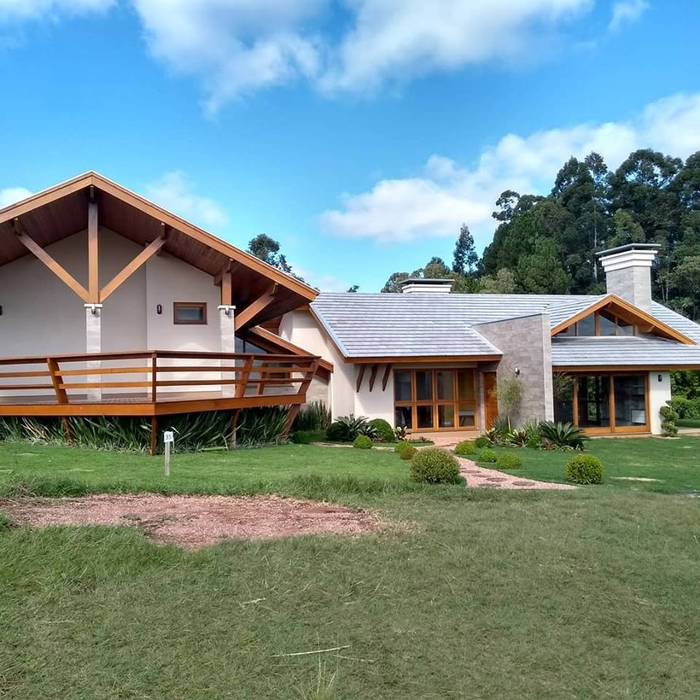 Casa de campo, Kauer Arquitetura e Design Kauer Arquitetura e Design Rumah pedesaan