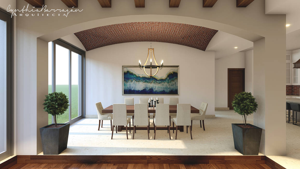 Interiores RPN, Cynthia Barragán Arquitecta Cynthia Barragán Arquitecta Rustic style dining room