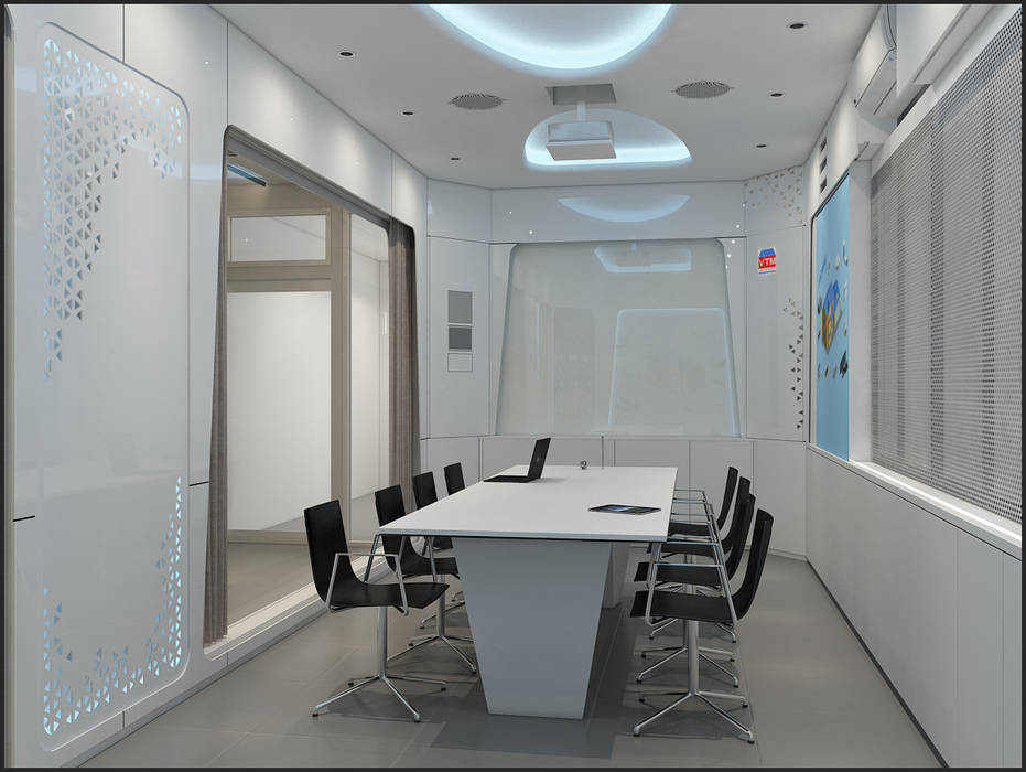 Ruang Rapat (Desain 3D) Likha Interior Ruang Komersial Kayu Lapis interior design,desain interior,office,kantor,3d design,Kantor & toko