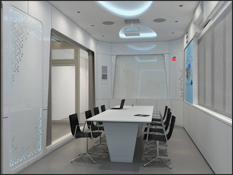 RUANG MEETING MODERN - Kantor VTM, Likha Interior Likha Interior Commercial spaces Plywood Offices & stores