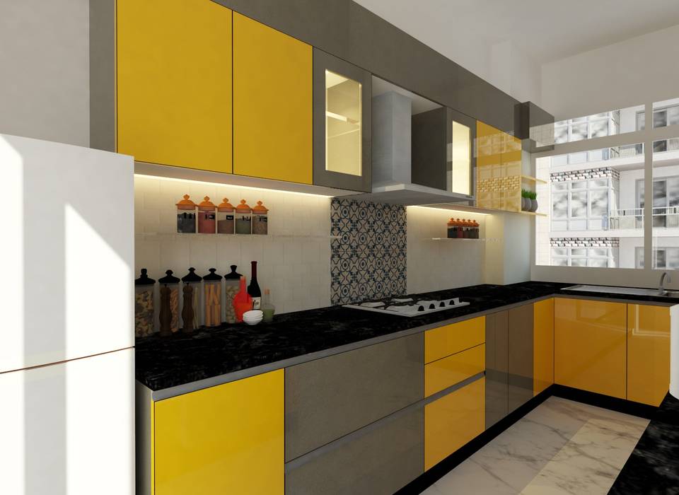 Kitchen at Regency Park | Gurgaon, Studio Square Design Co. Studio Square Design Co. Kitchen units Plywood