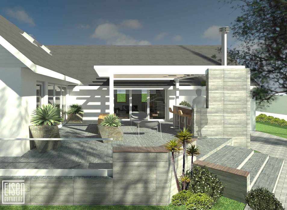 ​REMODELACIÓN DE VIVIENDA GMS. FL. Miami. USA., EISEN Arquitectura + Construccion EISEN Arquitectura + Construccion Rumah kayu Kayu Wood effect