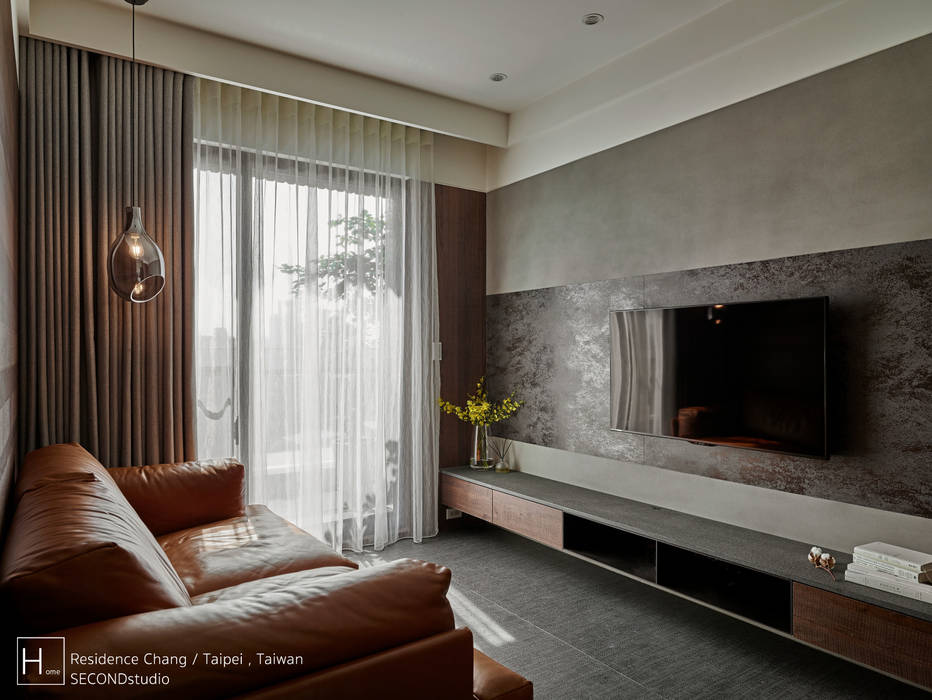 客廳 / Living room SECONDstudio 现代客厅設計點子、靈感 & 圖片 水泥