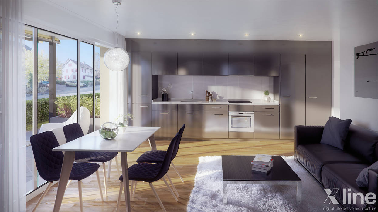 Ruang Keluarga Modern Oleh Xline 3d Digital Interactive Architecture Modern Homify