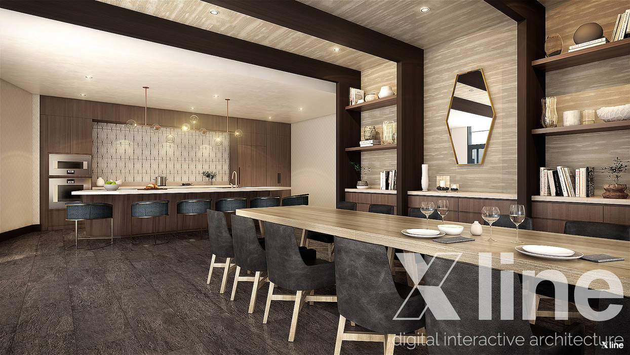 One 88 by Xline 3D , Xline 3D Digital Architecture Xline 3D Digital Architecture Modern dining room