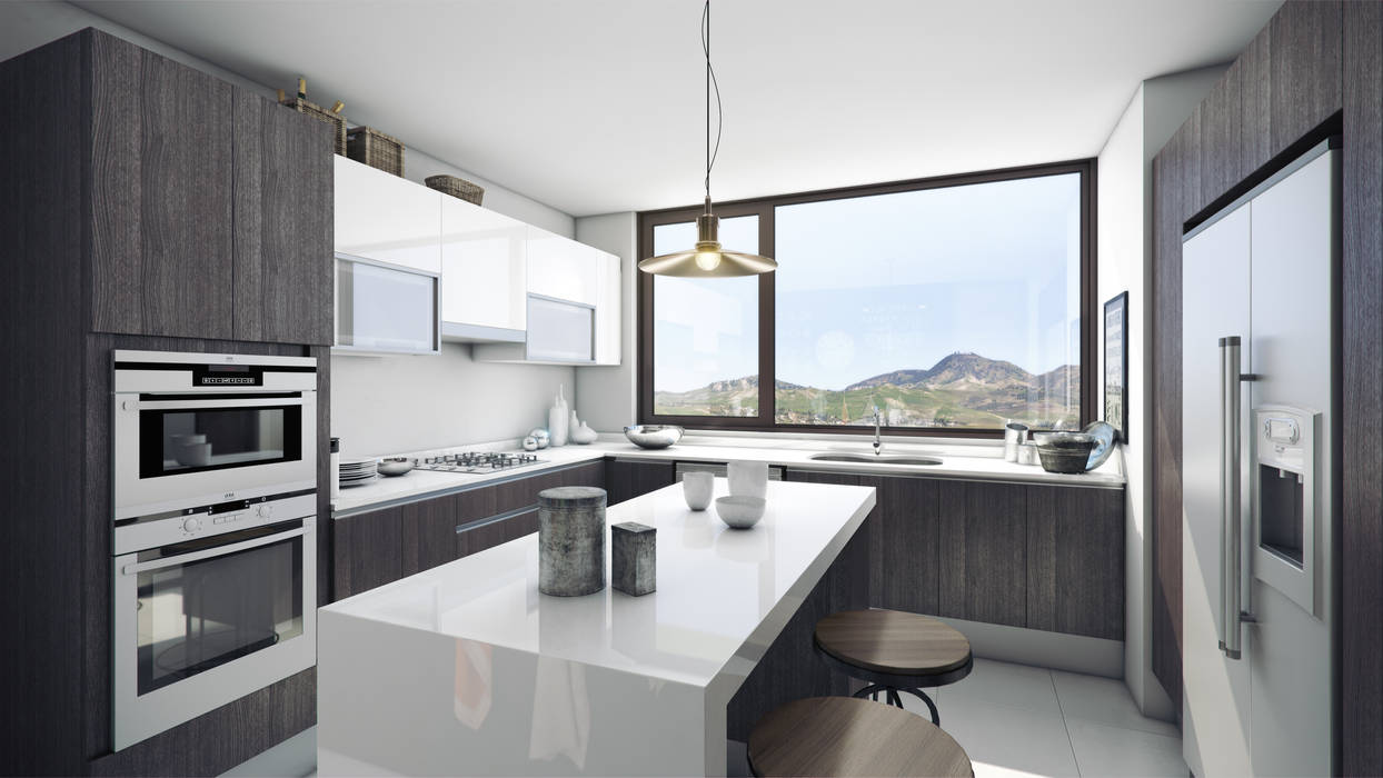 Depthouse Los Trapenses – Castro & Tagle Inmobiliaria, Xline chile Xline chile Kitchen