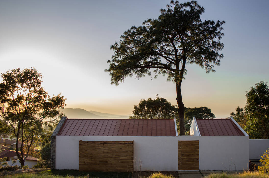 Casa Alrededor de un Pino EMA Espacio Multicultural de Arquitectura Casas de campo Madera Acabado en madera