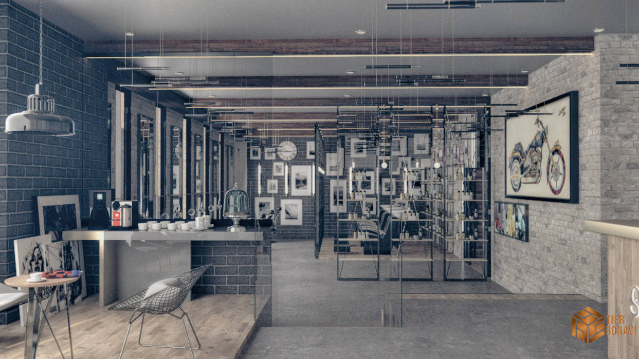 Barbershop ( Concept ) , Tierbonavi Tierbonavi Commercial spaces Offices & stores