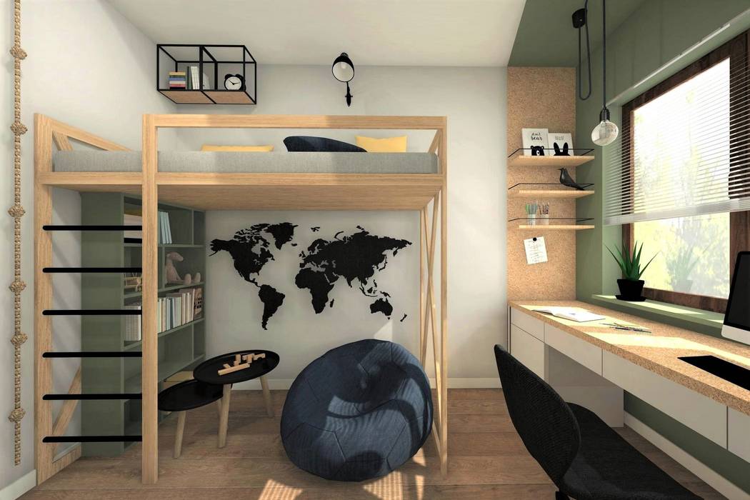 POKÓJ DLA CHŁOPCA 2, AP interiors AP interiors Habitaciones para niños