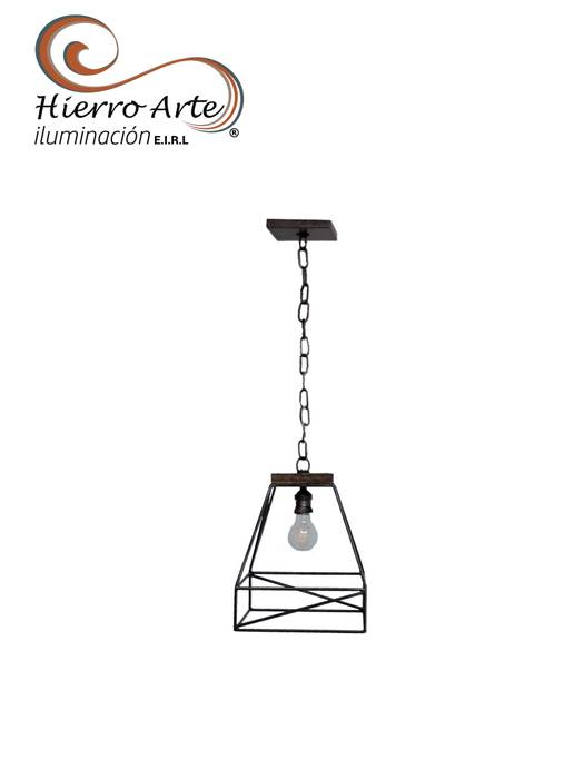 Lámparas vintage, Hierro Arte Iluminación EIRL Hierro Arte Iluminación EIRL Industrial style dining room Iron/Steel Lighting