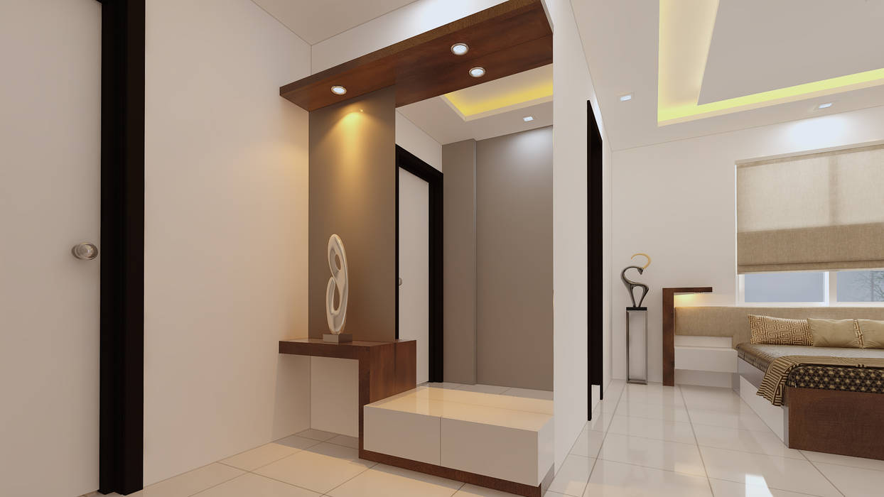 Lobby and bedroom, Fuze Interiors Fuze Interiors Ruang Ganti Modern