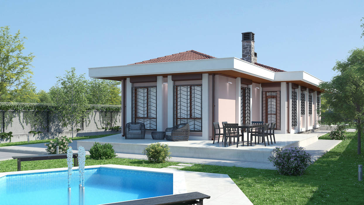 Müstakil Ev, Dündar Design - Mimari Görselleştirme Dündar Design - Mimari Görselleştirme Rumah Modern