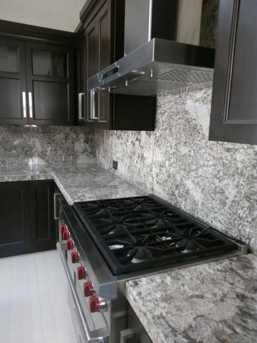 Cubierta y muro de granito cocinas modernas de de piedra en piedra