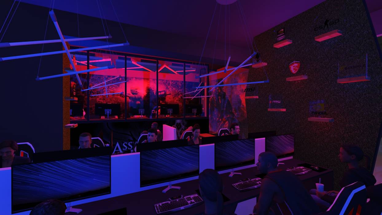 Fidato Gaming Cafe, designasm STUDIO designasm STUDIO Commercial spaces Gastronomy