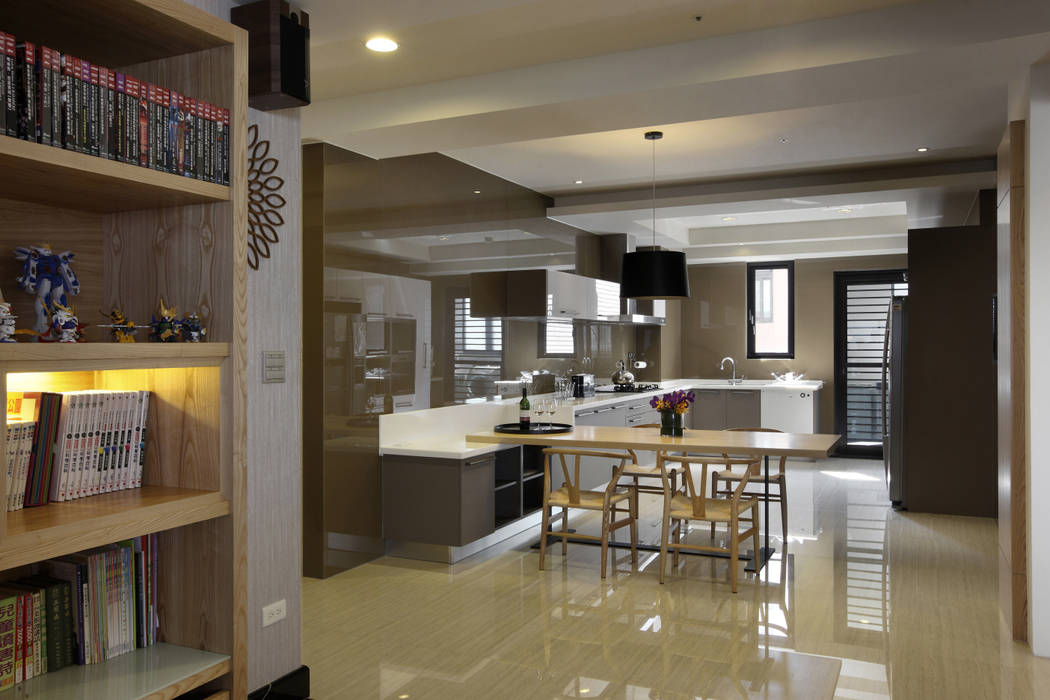 惠宇天青簡醫師, 台中室內設計-築采設計 台中室內設計-築采設計 現代廚房設計點子、靈感&圖片