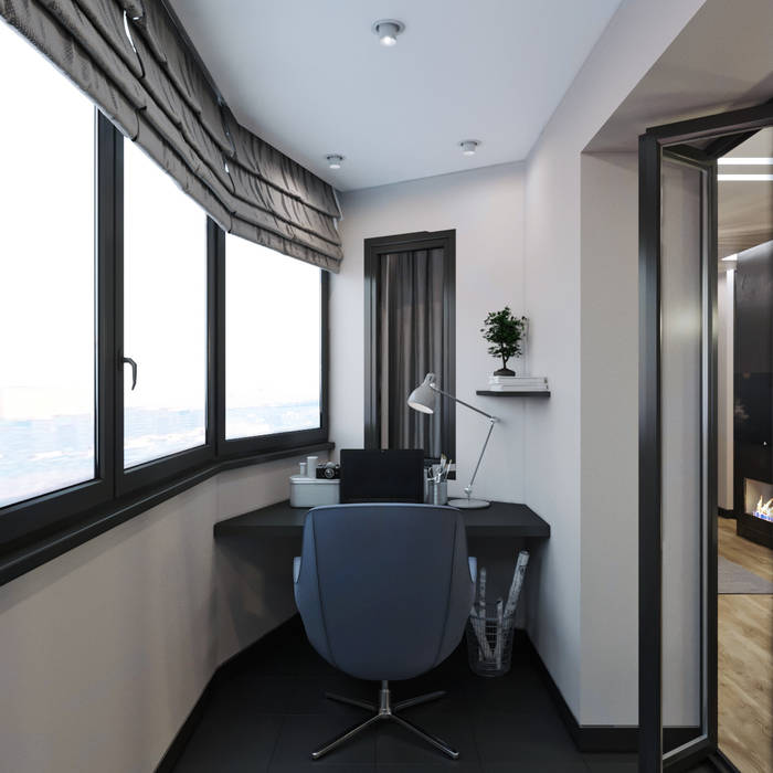 Балкон VB-Design Рабочий кабинет в стиле минимализм