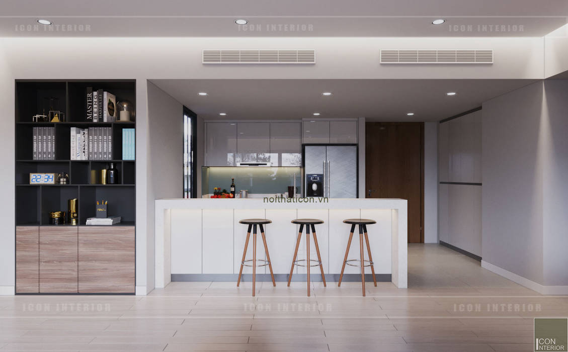 Thiết căn hộ Gateway Thảo Điền: Đẳng cấp của một căn hộ phong cách hiện đại , ICON INTERIOR ICON INTERIOR Nhà bếp phong cách hiện đại