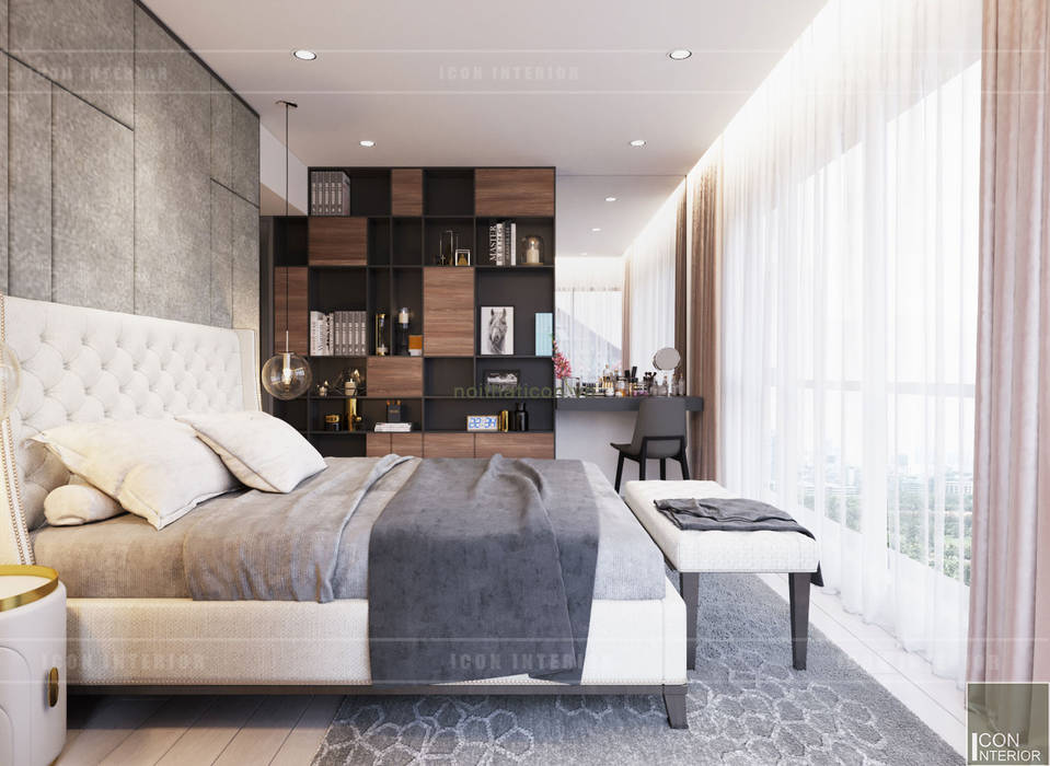 Thiết căn hộ Gateway Thảo Điền: Đẳng cấp của một căn hộ phong cách hiện đại , ICON INTERIOR ICON INTERIOR Phòng ngủ phong cách hiện đại