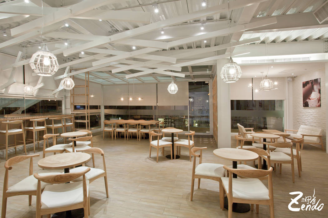 金礦咖啡︱興業店, Zendo 深度空間設計 Zendo 深度空間設計 Espaces commerciaux Restaurants