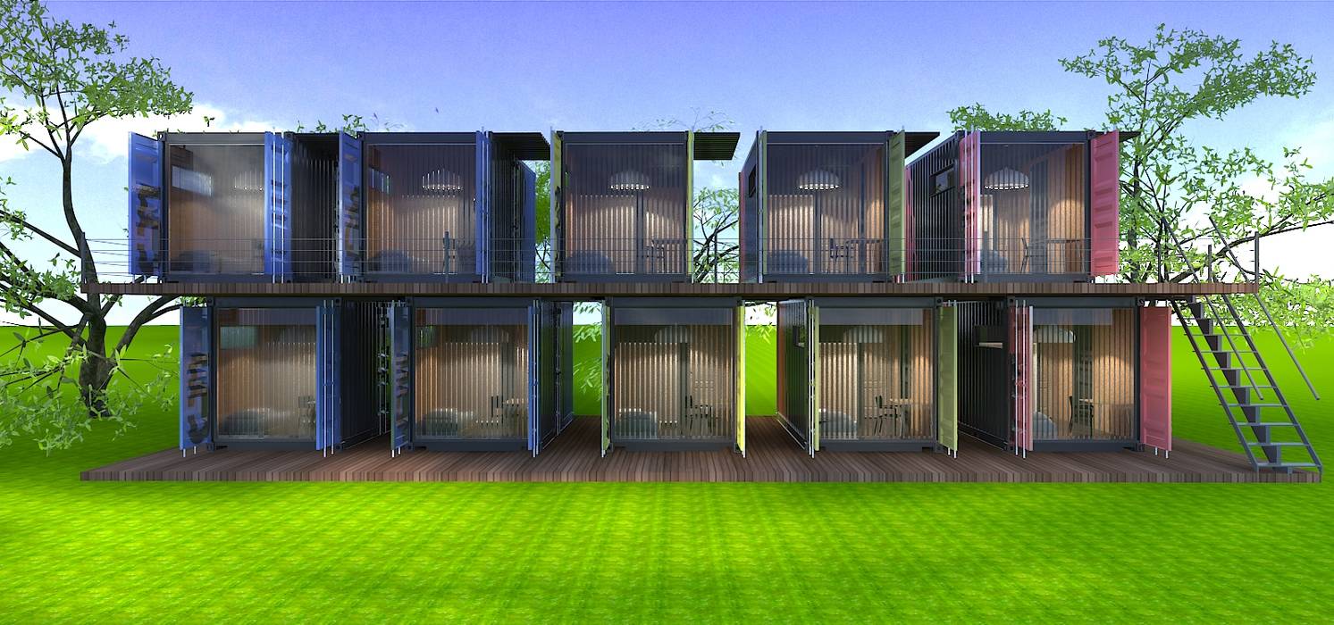 Next Container - Blocks homify Prefabrik ev konteyner,konteyner ev,prefabrik ev