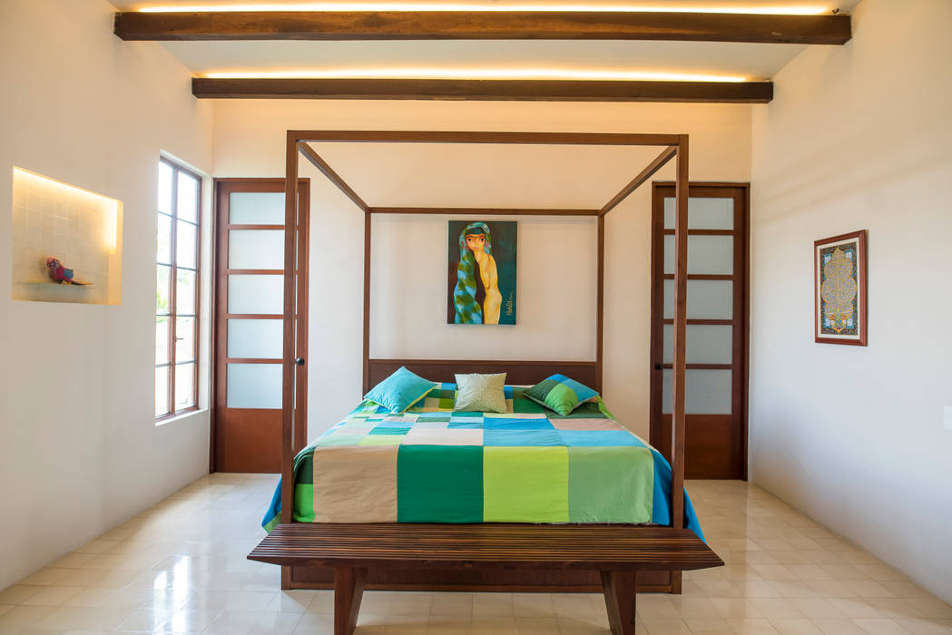 Casa tres dragones, Taller Estilo Arquitectura Taller Estilo Arquitectura Colonial style bedroom