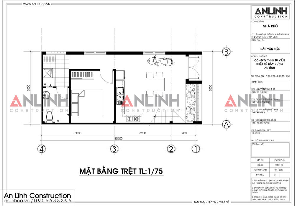 Công trình TRẦN VĂN HIỀN, CÔNG TY THIẾT KẾ XÂY DỰNG AN LĨNH CÔNG TY THIẾT KẾ XÂY DỰNG AN LĨNH