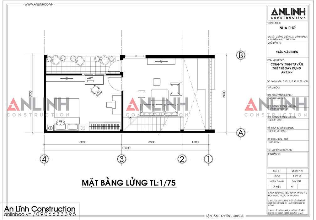 Công trình TRẦN VĂN HIỀN, CÔNG TY THIẾT KẾ XÂY DỰNG AN LĨNH CÔNG TY THIẾT KẾ XÂY DỰNG AN LĨNH