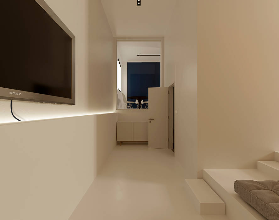 Casa XXS - perspective homify Corredores, halls e escadas minimalistas