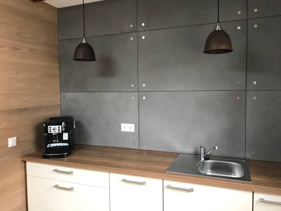 Concrete hollow betonoptik mit runden dekoelementen aus ...
