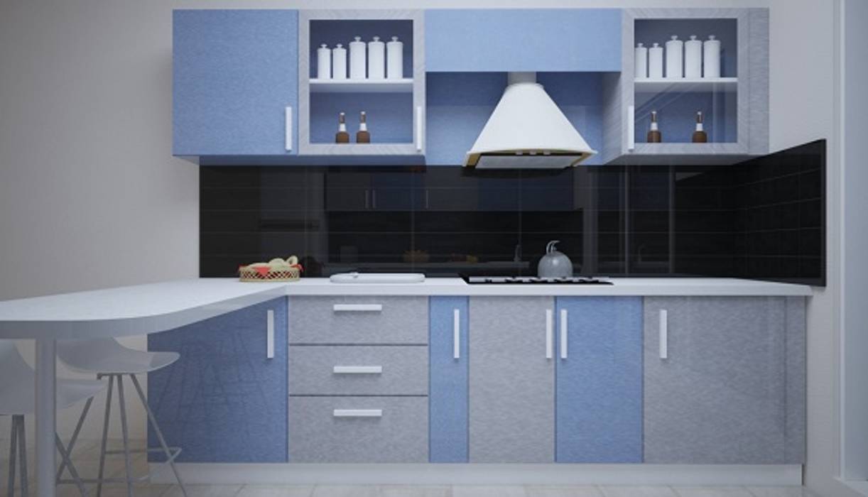 Modular kitchen interior design parallel shaped by vinra 