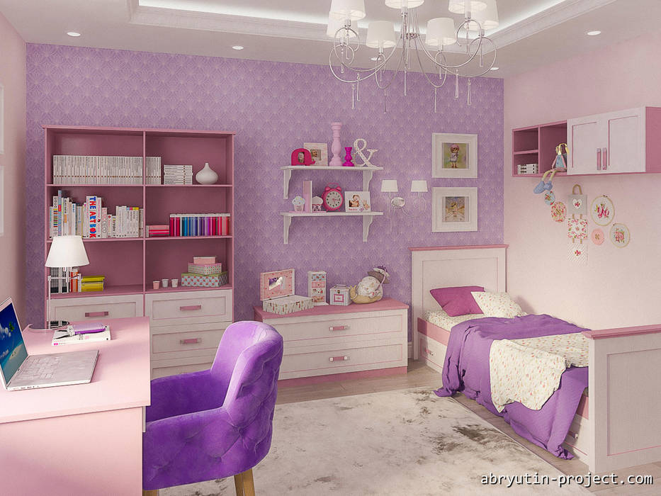 3-х комн. квартира 109м2 в г.Ромны, Abryutin Project Abryutin Project Girls Bedroom