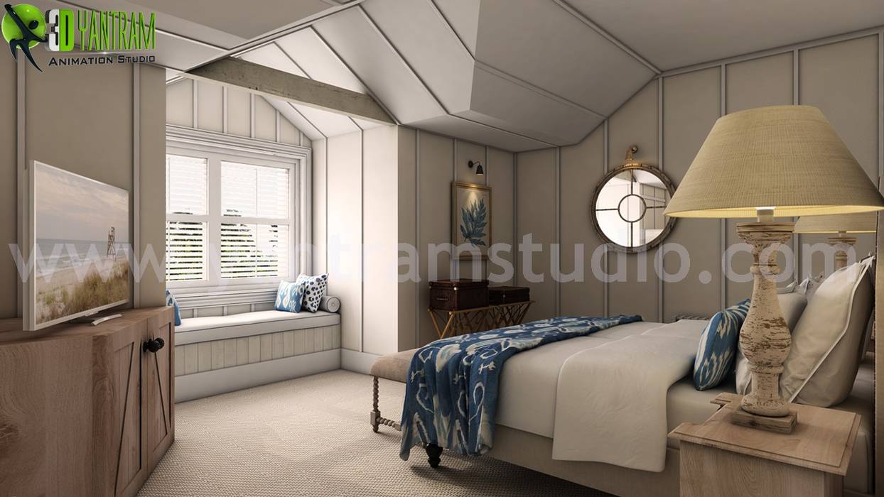 Bedroom Design Ideas, Pictures, and Inspiration by Yantram Interior Design Firms - San Francisco, USA, Yantram Animation Studio Corporation Yantram Animation Studio Corporation Modern style bedroom bedroom design,girl's bedroom,boy's bedroom,bedroom,interior design,modern design,home decor,container house,ideas
