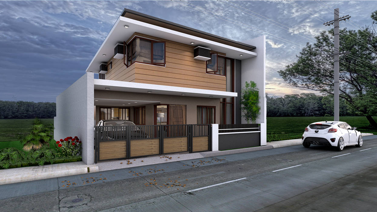 Brand new 2 storey house - Exterior and surrounding homify Multi-Family house