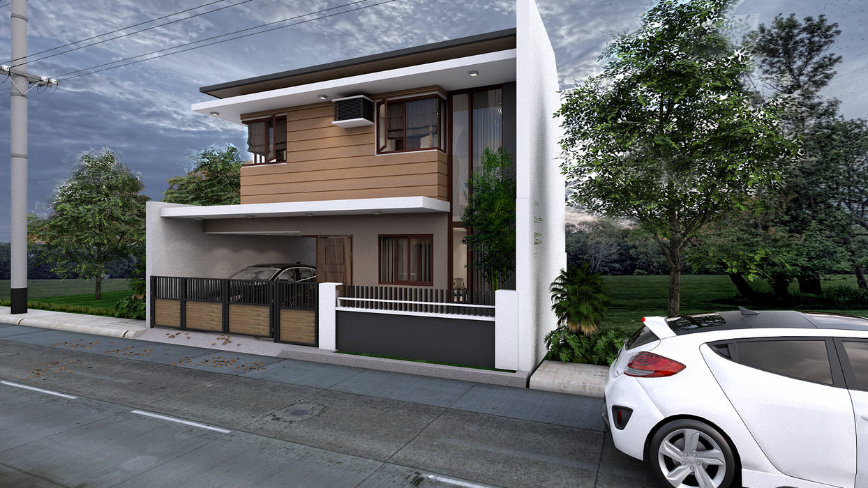 Brand new 2 storey house - Exterior and Surrounding homify 華廈