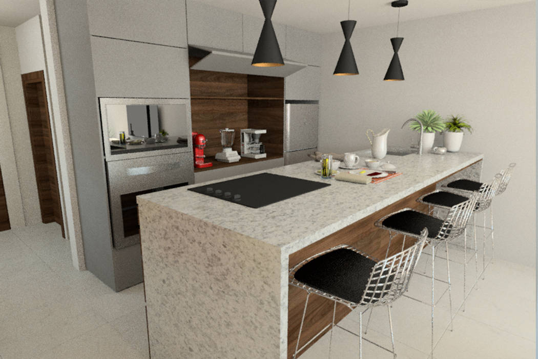 Vista Cocina homify Muebles de cocinas